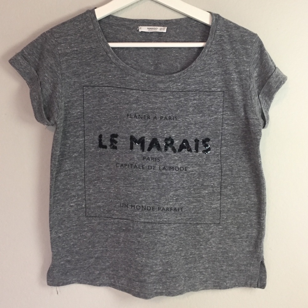 Mango Gray Graphic Tee